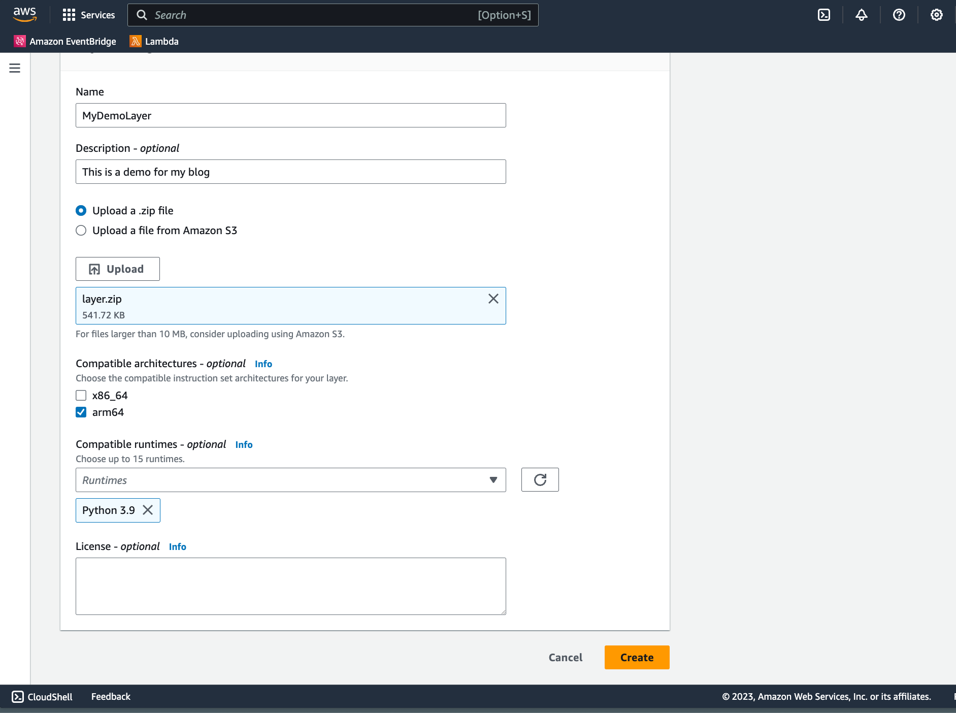 ☁️ AWS Lambda Layer for Python Dependencies